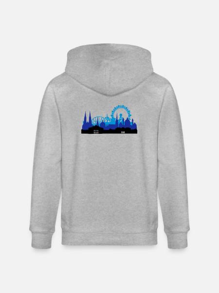 Wien Skyline - Stanley/Stella Unisex Bio-Kapuzenjacke CULTIVATOR - Grau meliert