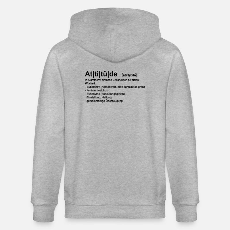 Attitüde - Stanley/Stella Unisex Bio-Kapuzenjacke CULTIVATOR  - Grau meliert