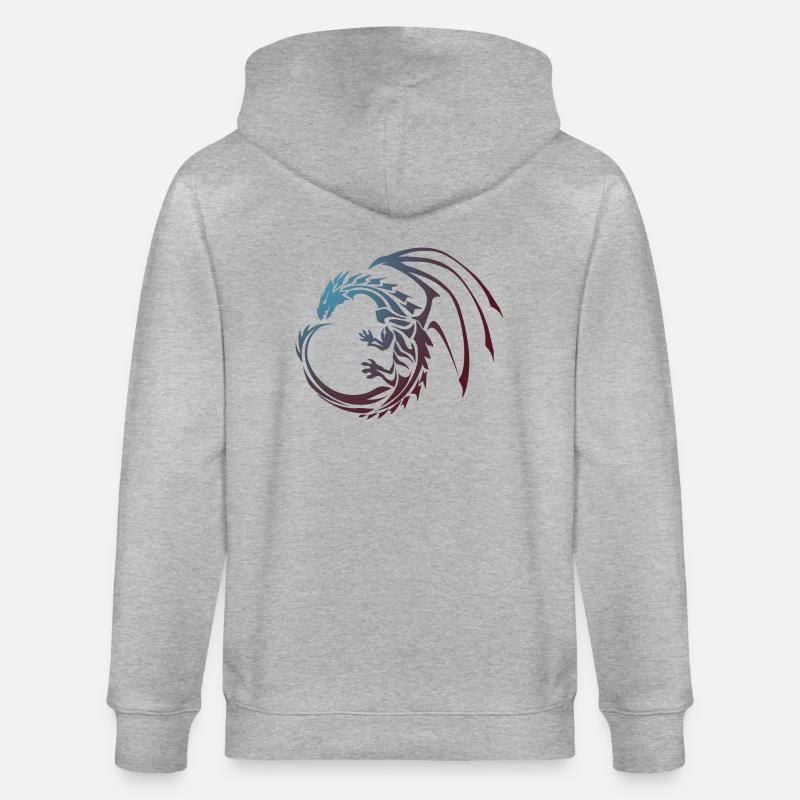 couleur du dragon - Veste à capuche bio CULTIVATOR Stanley/Stella Unisexe - gris chiné
