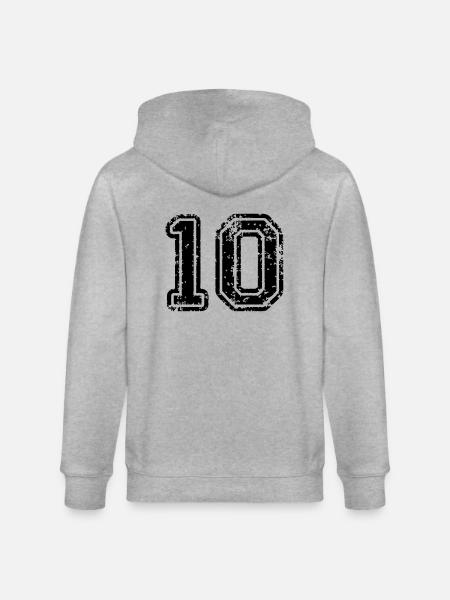 10 - Nummer - Stanley/Stella Unisex Bio-Kapuzenjacke CULTIVATOR - Grau meliert