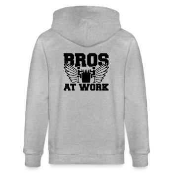 bros_at_work_so1 - Stanley/Stella CULTIVATOR  Unisex Organic Hooded Jacket - heather grey - Back - Luana (180cm)