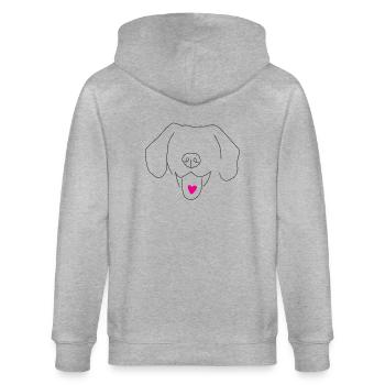Woof - Stanley/Stella CULTIVATOR  Unisex Organic Hooded Jacket - heather grey - Back - Luana (180cm)