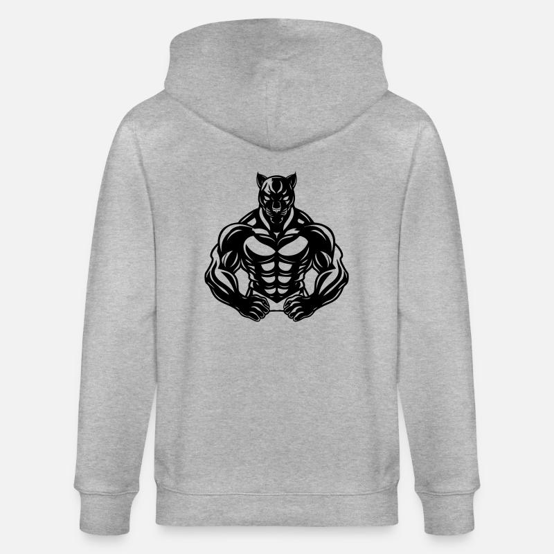 Bande dessinée Panthère - Veste à capuche bio CULTIVATOR Stanley/Stella Unisexe - gris chiné