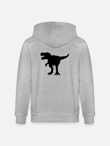 Dinosaurier Geschenk - Stanley/Stella Unisex Bio-Kapuzenjacke CULTIVATOR - Grau meliert