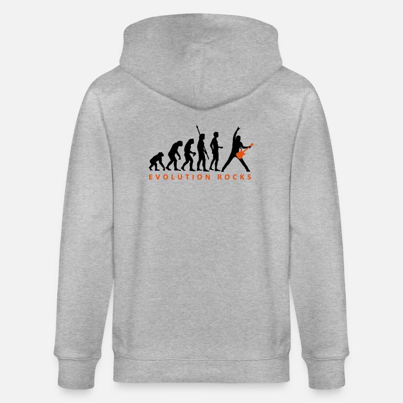 evolution_guitar_112013_c_2c - Stanley/Stella Unisex Bio-Kapuzenjacke CULTIVATOR  - Grau meliert