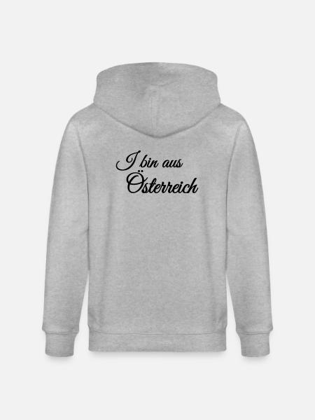 I bin aus Österreich - Stanley/Stella Unisex Bio-Kapuzenjacke CULTIVATOR  - Grau meliert