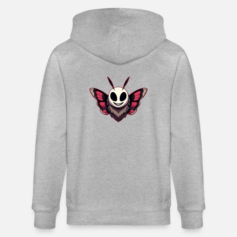 Böse Motte - Mothman Cryptid - Stanley/Stella Unisex Bio-Kapuzenjacke CULTIVATOR - Grau meliert