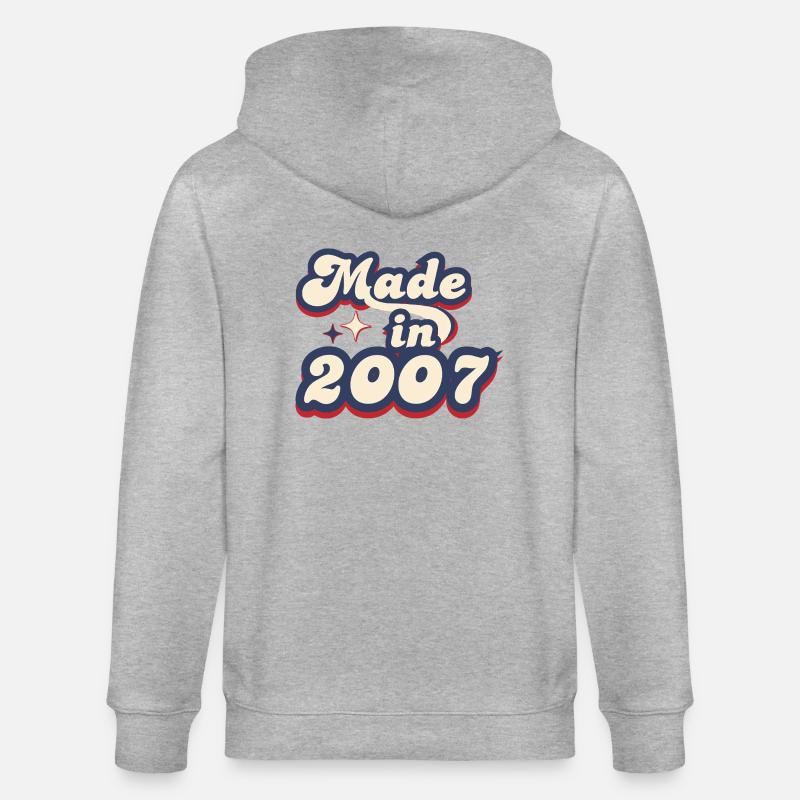 Made in 2007 retro - Veste à capuche bio CULTIVATOR Stanley/Stella Unisexe - gris chiné