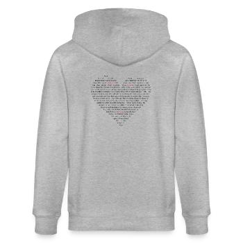 Ich liebe dich - Stanley/Stella Unisex Bio-Kapuzenjacke CULTIVATOR  - Grau meliert - Hinten - Luana (180cm)