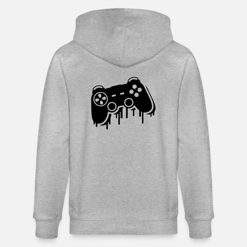 controller_graffiti_ce1 - Stanley/Stella Unisex Bio-Kapuzenjacke CULTIVATOR  - Grau meliert