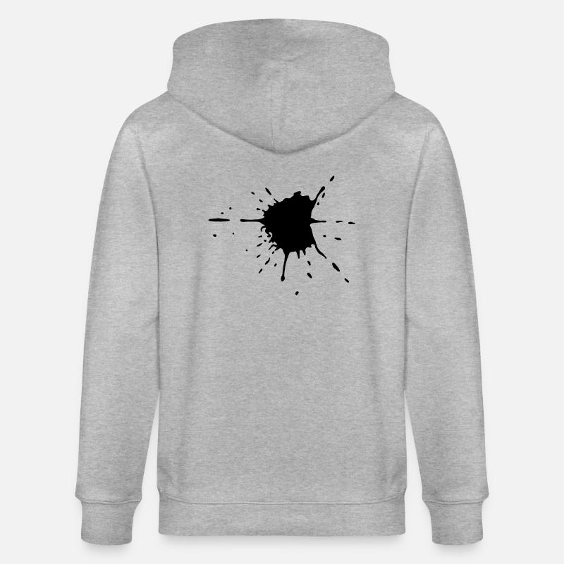 Farbklecks - Kunst - Stanley/Stella Unisex Bio-Kapuzenjacke CULTIVATOR  - Grau meliert