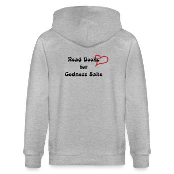 Lire des livres pour l’amour de la divinité - Veste à capuche bio CULTIVATOR Stanley/Stella Unisexe - gris chiné - Dos - Luana (180cm)