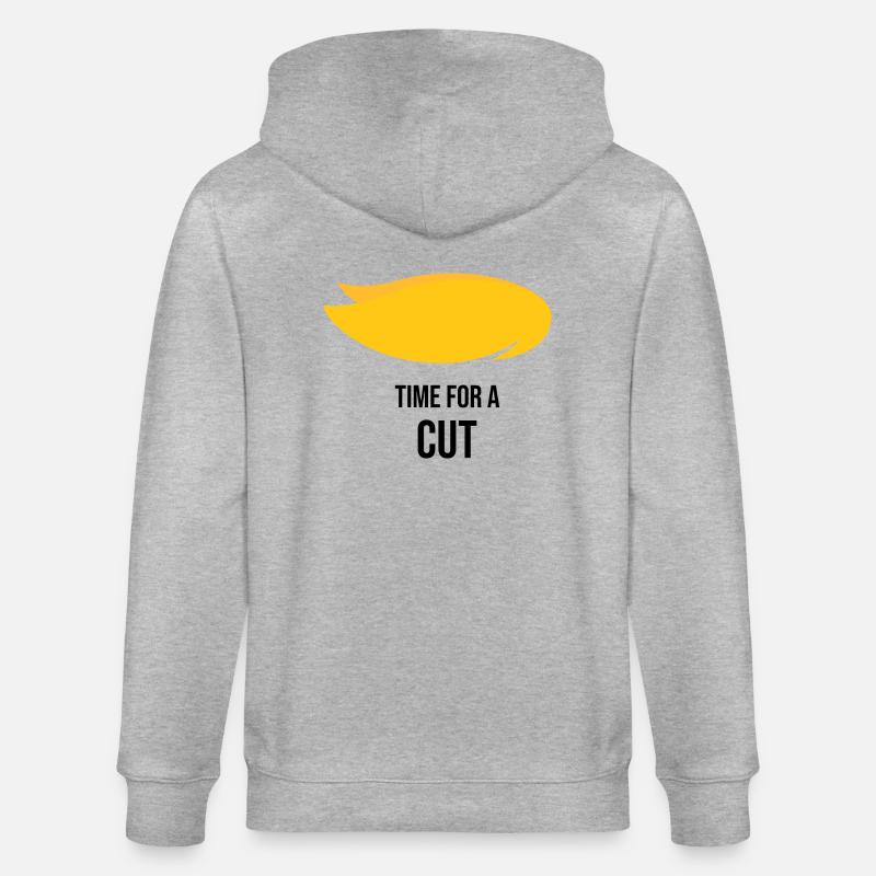 Time for a cut - Stanley/Stella Unisex Bio-Kapuzenjacke CULTIVATOR  - Grau meliert