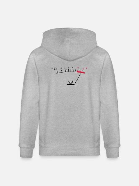 vu meter ii EN - Stanley/Stella CULTIVATOR Unisex Organic Hooded Jacket - heather grey
