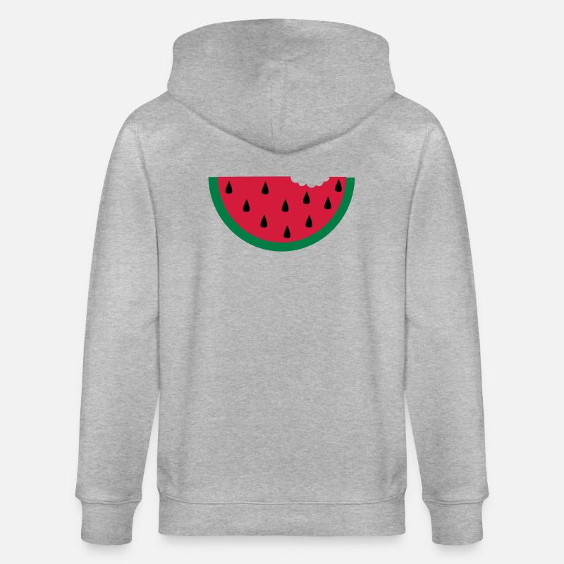 fruit pastèque pastèque - Veste à capuche bio CULTIVATOR Stanley/Stella Unisexe - gris chiné