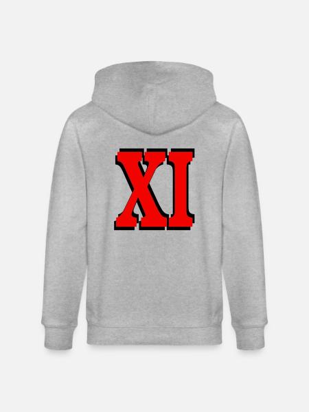 11th Birthday - Stanley/Stella CULTIVATOR Unisex Organic Hooded Jacket - heather grey