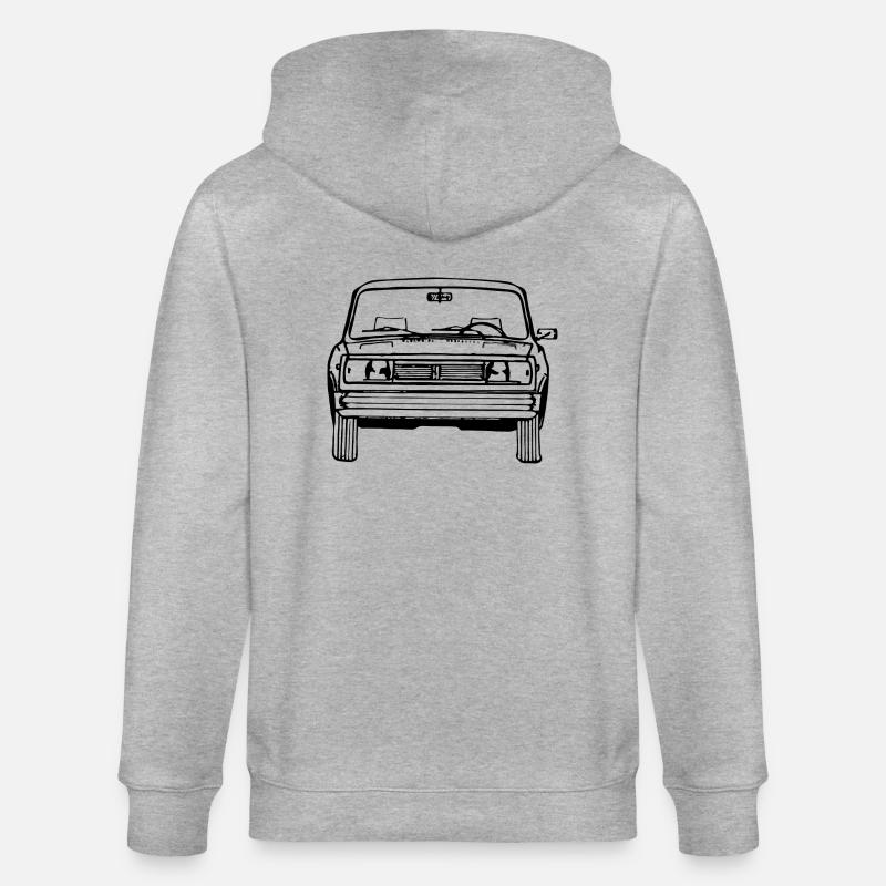 Lada Nova 1300 Front - Stanley/Stella Unisex Bio-Kapuzenjacke CULTIVATOR  - Grau meliert