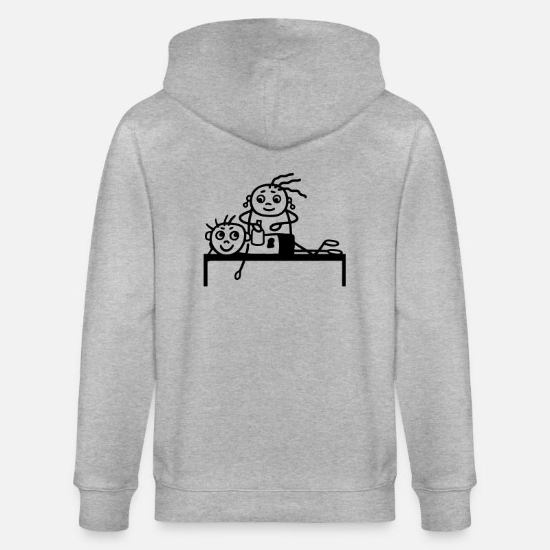 Massage - Veste à capuche bio CULTIVATOR Stanley/Stella Unisexe - gris chiné