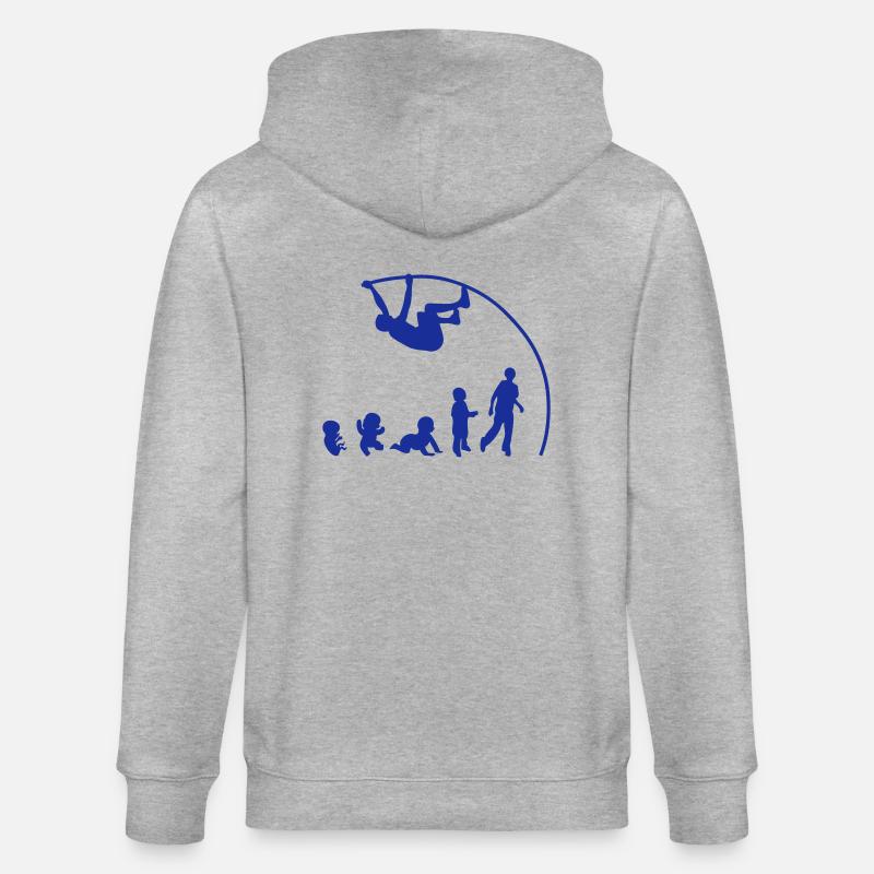 Evolution pole vault perch - Stanley/Stella CULTIVATOR  Unisex Organic Hooded Jacket - heather grey