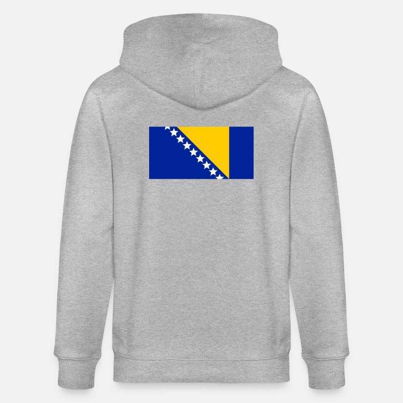 Drapeau de la Bosnie - Veste à capuche bio CULTIVATOR Stanley/Stella Unisexe - gris chiné