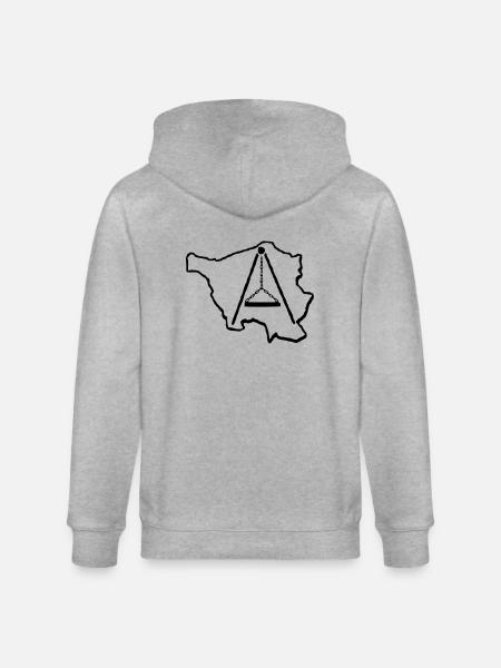 Saarland-Schwenker - Stanley/Stella Unisex Bio-Kapuzenjacke CULTIVATOR - Grau meliert