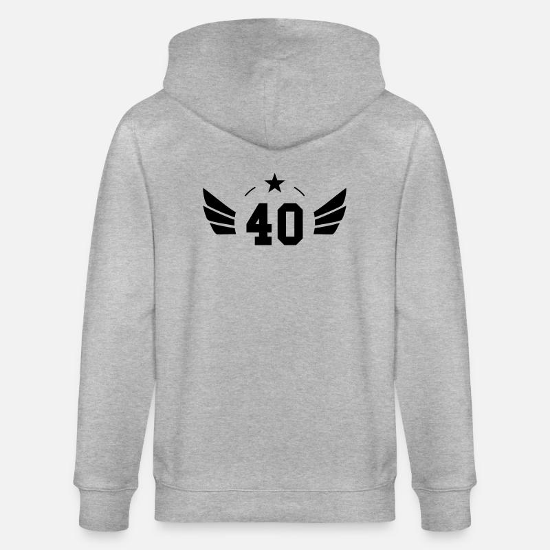 40 ans d'âge - Veste à capuche bio CULTIVATOR Stanley/Stella Unisexe - gris chiné