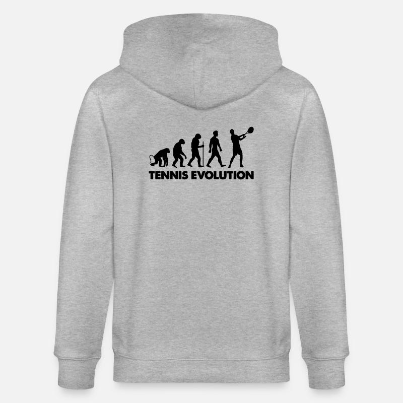 Évolution du tennis - Veste à capuche bio CULTIVATOR Stanley/Stella Unisexe - gris chiné