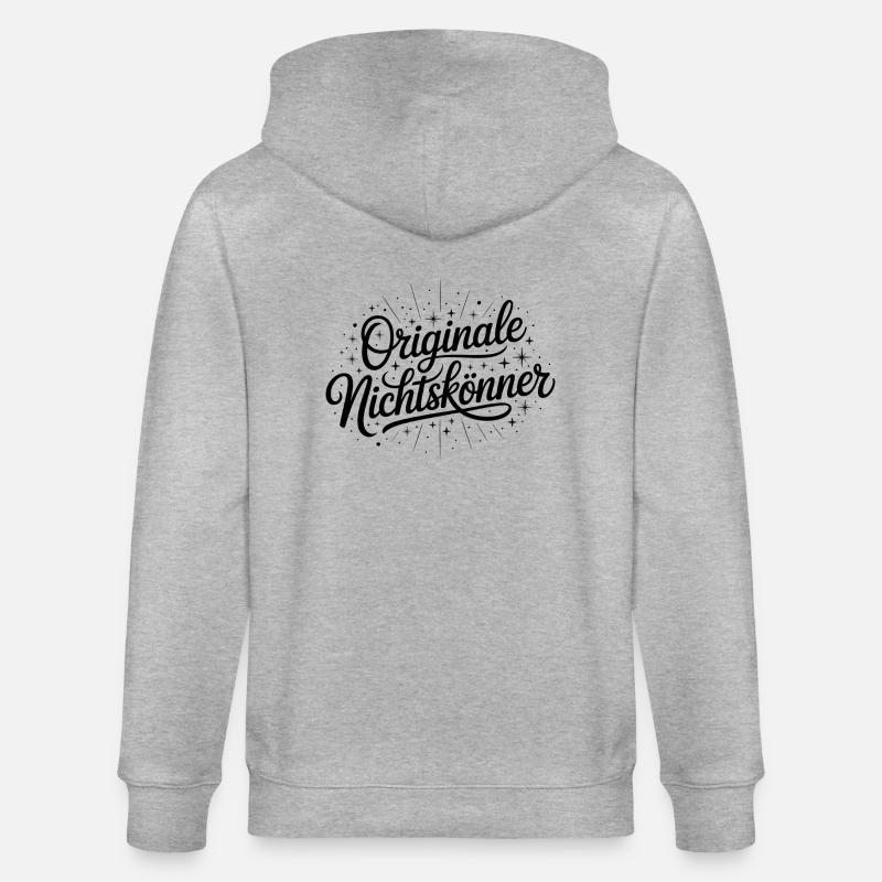 Originale Nichtskönner - Deutsche Memes - Stanley/Stella Unisex Bio-Kapuzenjacke CULTIVATOR  - Grau meliert