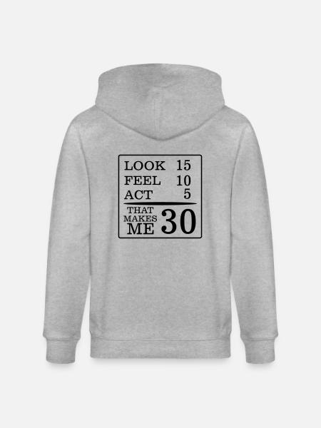 30 YEARS AND SO FRESH! - Stanley/Stella CULTIVATOR  Unisex Organic Hooded Jacket - heather grey