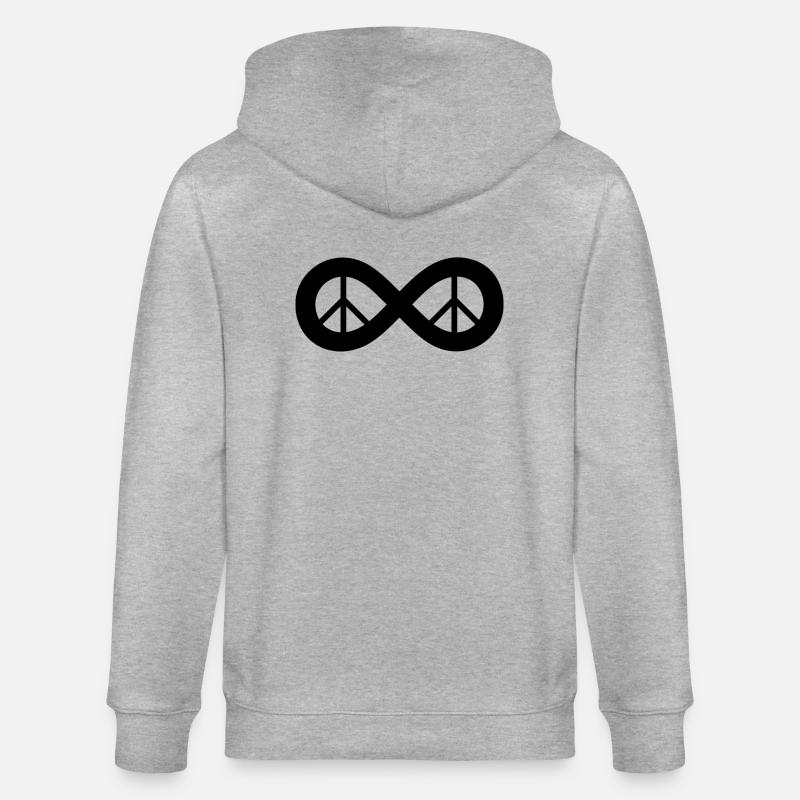 Peace - Stanley/Stella Unisex Bio-Kapuzenjacke CULTIVATOR - Grau meliert