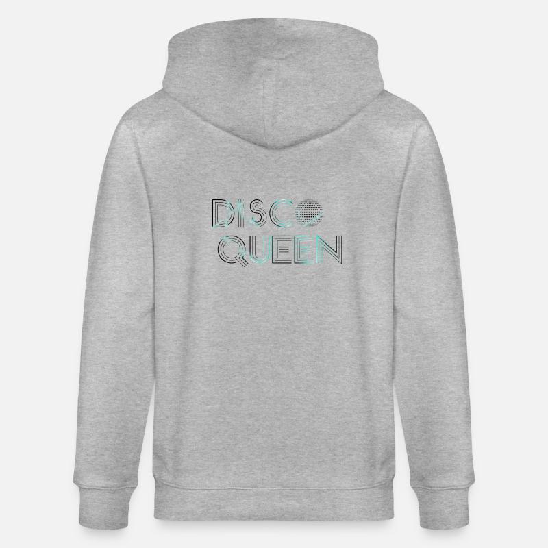 Disco Queen Neon Blue - Stanley/Stella Unisex Bio-Kapuzenjacke CULTIVATOR - Grau meliert