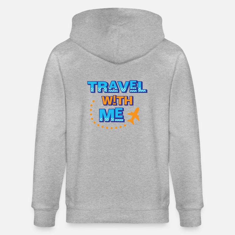 Voyage avec moi - Veste à capuche bio CULTIVATOR Stanley/Stella Unisexe - gris chiné
