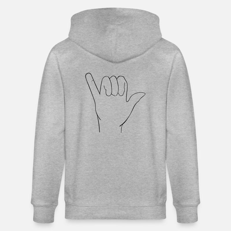 Signe à la main - Veste à capuche bio CULTIVATOR Stanley/Stella Unisexe - gris chiné