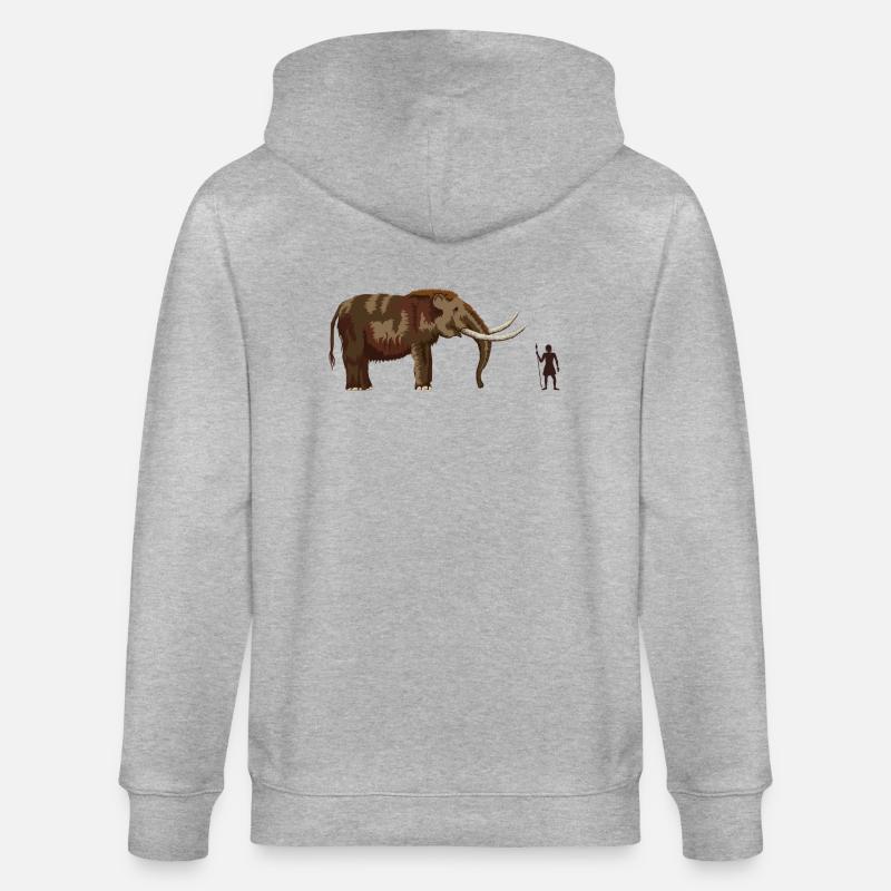 Mammoth and hunter - Stanley/Stella CULTIVATOR  Unisex Organic Hooded Jacket - heather grey