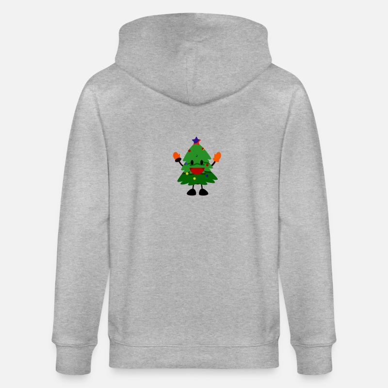 Weihnachtsbaum - Stanley/Stella Unisex Bio-Kapuzenjacke CULTIVATOR - Grau meliert