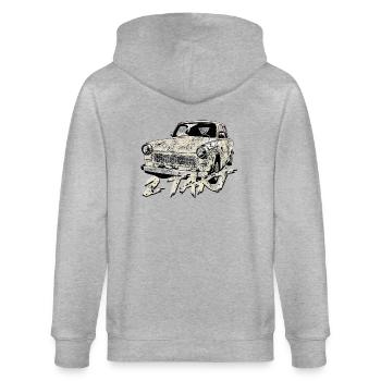  601 Papyrusweiss - Stanley/Stella Unisex Bio-Kapuzenjacke CULTIVATOR  - Grau meliert - Hinten - Luana (180cm)