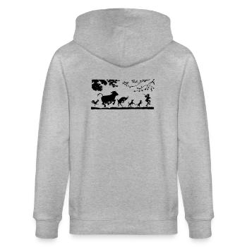 animaux - Veste à capuche bio CULTIVATOR Stanley/Stella Unisexe - gris chiné - Dos - Luana (180cm)