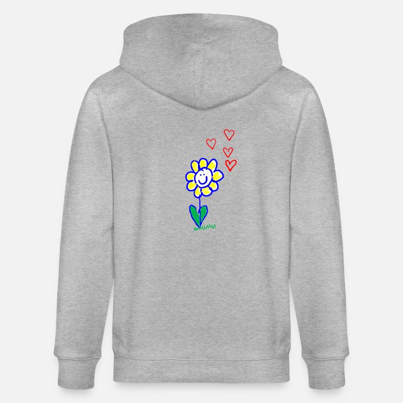 Joyeuse fleur - Veste à capuche bio CULTIVATOR Stanley/Stella Unisexe - gris chiné