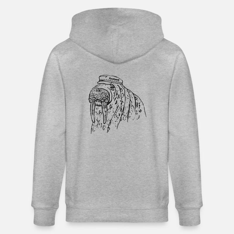 le morse du continent - Veste à capuche bio CULTIVATOR Stanley/Stella Unisexe - gris chiné