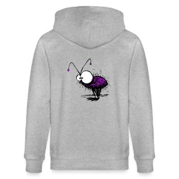 Eintagsfliege Lustige Illustration - Stanley/Stella Unisex Bio-Kapuzenjacke CULTIVATOR  - Grau meliert - Hinten - Luana (180cm)