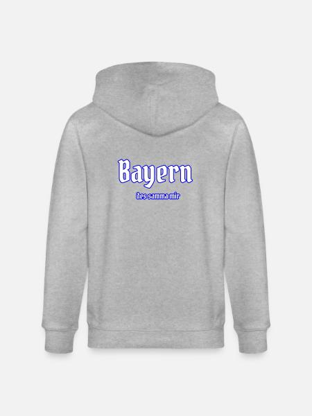 Bayern - des samma mir - Stanley/Stella Unisex Bio-Kapuzenjacke CULTIVATOR - Grau meliert