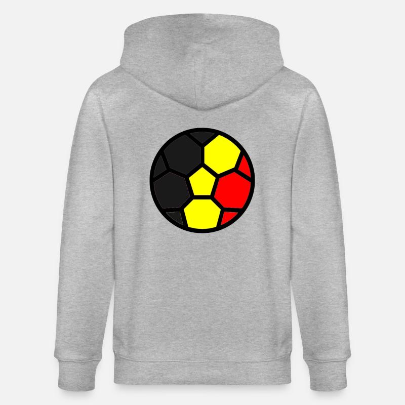  Drapeau Belgique Coupe du monde - Veste à capuche bio CULTIVATOR Stanley/Stella Unisexe - gris chiné