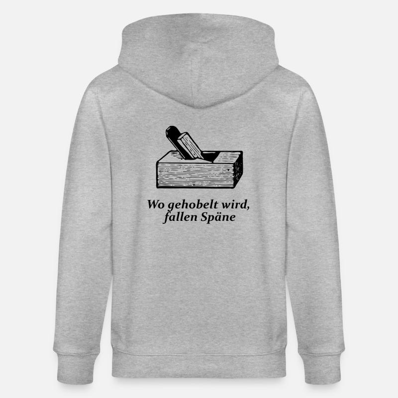 Wo gehobelt wird, fallen Späne - Stanley/Stella Unisex Bio-Kapuzenjacke CULTIVATOR  - Grau meliert