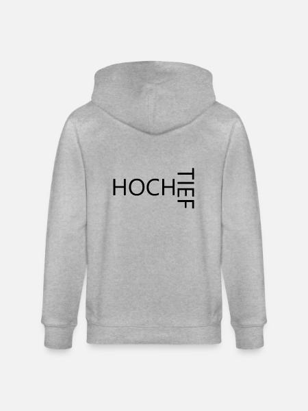 HOCH TIEF - Stanley/Stella Unisex Bio-Kapuzenjacke CULTIVATOR - Grau meliert