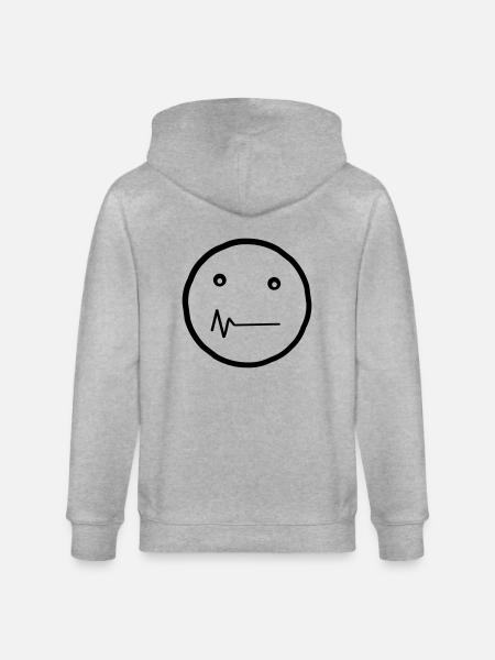 Detrill Smiley - Stanley/Stella CULTIVATOR  Unisex Organic Hooded Jacket - heather grey
