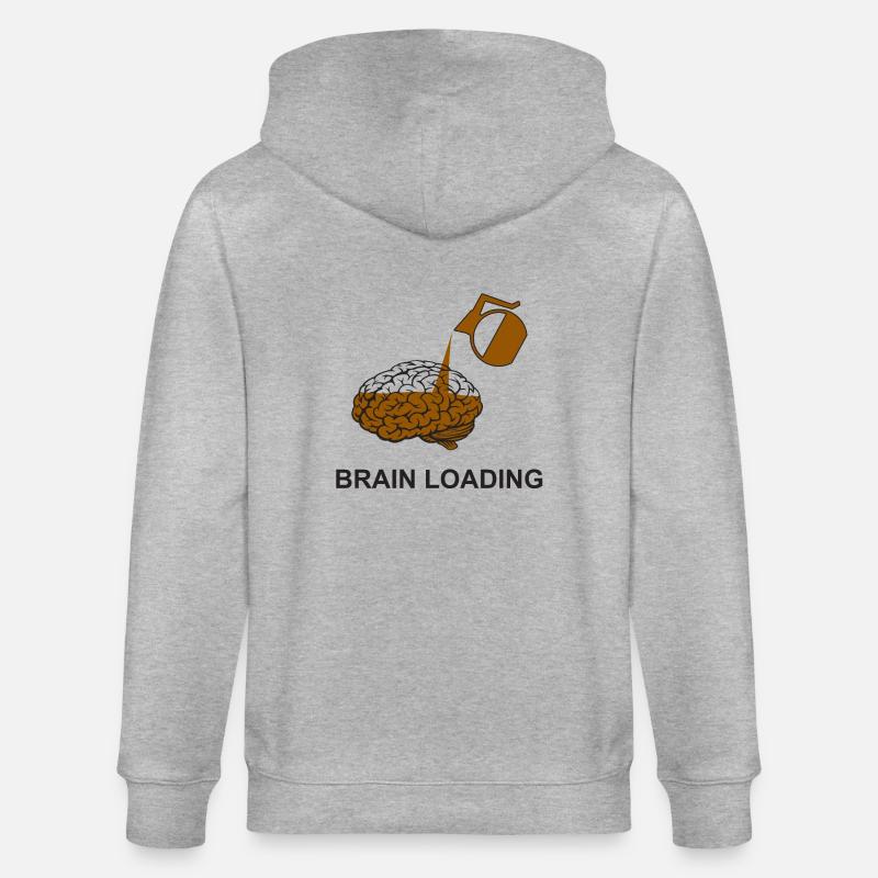 Brain loading by coffee - Stanley/Stella Unisex Bio-Kapuzenjacke CULTIVATOR  - Grau meliert