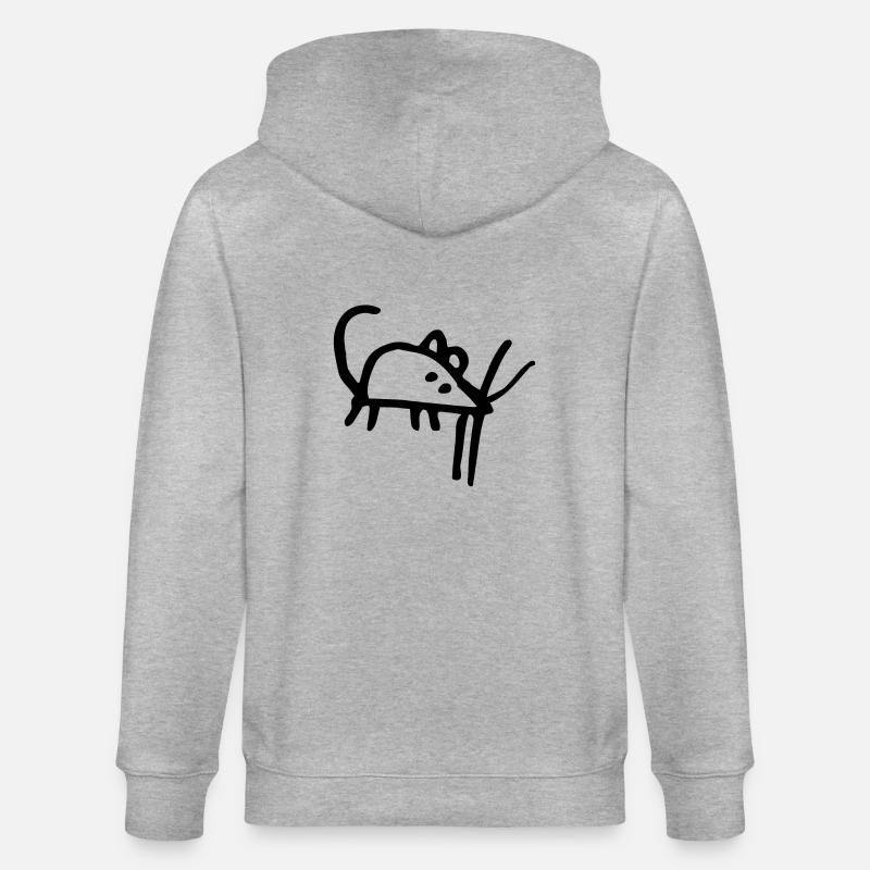 Souris douce (noir) - Veste à capuche bio CULTIVATOR Stanley/Stella Unisexe - gris chiné
