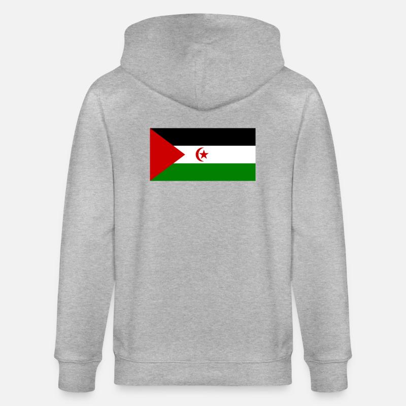 Drapeau du Sahara occidental - Veste à capuche bio CULTIVATOR Stanley/Stella Unisexe - gris chiné