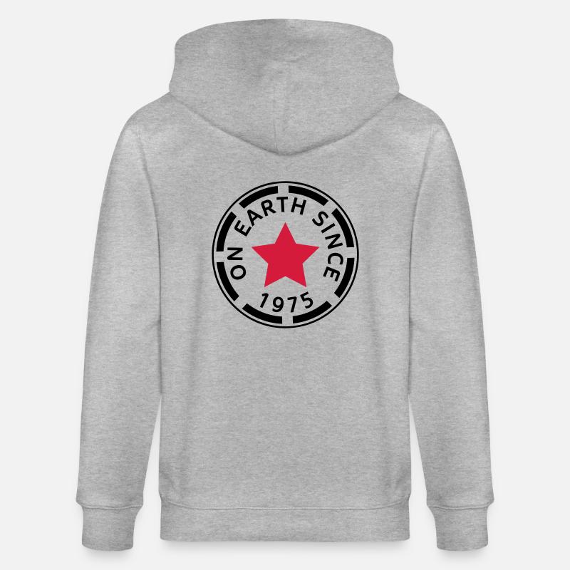 on earth since 1975 - Stanley/Stella Unisex Bio-Kapuzenjacke CULTIVATOR - Grau meliert