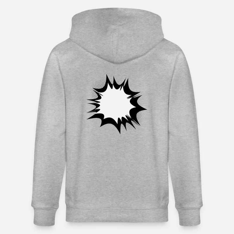 Comic Sprechblase Explosion - Stanley/Stella Unisex Bio-Kapuzenjacke CULTIVATOR  - Grau meliert